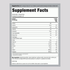 The Supplement Facts panel for Egg White Protein Vanilla, weighing 24 oz.