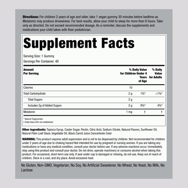 Kids Sleep Melatonin (Cherry), 40 Vegan Gummies