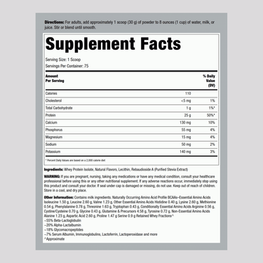 Whey Protein Isolate WheyFit (Natural Vanilla Breeze), 5 lb (2.268 kg) Bottle