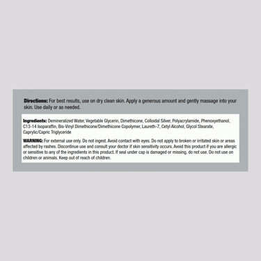 Colloidal Silver Gel Cream, 4 oz Jar