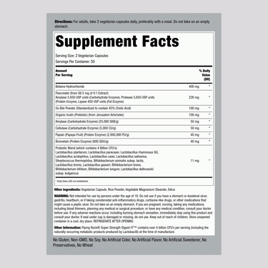 Digest-IT Multi Enzymes Super Strength with Probiotics, 100 Vegetarian Capsules