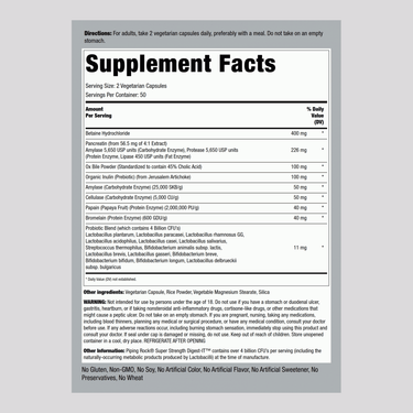 Digest-IT Multi Enzymes Super Strength with Probiotics, 100 Vegetarian Capsules