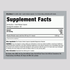 Supplement Facts panel for Rhodiola Rosea 1000mg, derived from 5:1 extract, in a bottle of 120 capsules.
