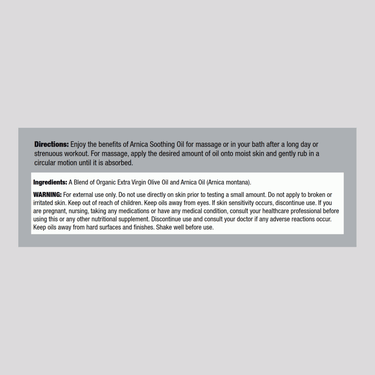 Arnica Oil, 2 fl oz (59 mL) Bottle