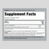 Supplement Facts panel for Chrysin 500mg (Passion Flower Extract), 60 capsules.