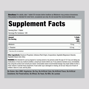 Melatonin, 10 mg, 120 Tablets