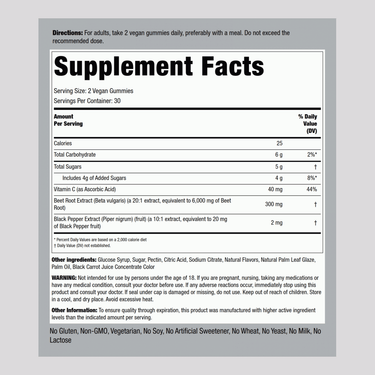 Beet Root (Strawberry), 60 Vegan Gummies