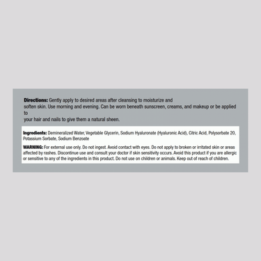 Hyaluronic Acid Serum, 8 oz (237 mL) Pump Bottle