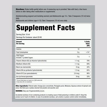 Flora Iron + Herb with B-Vitamin Complex, 7.7 fl oz (228 ml) Bottle