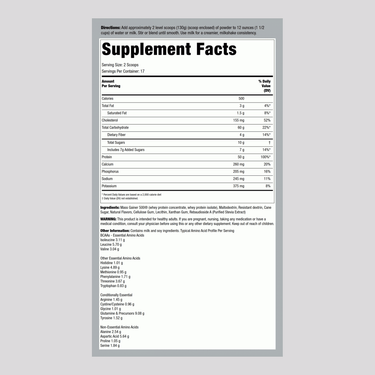 Mass Gainer 500 (Natural Vanilla), 5 lb (2.268 kg) Bottle