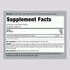Image showing the Supplement Facts panel for Yucca 1000mg, 100 Capsules.