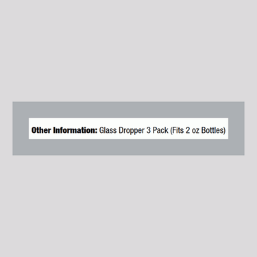 Glass Dropper 3 Pack (Fits 2 oz/59 mL Bottles), 3 Dropper