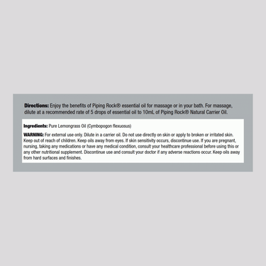 Lemongrass Pure Essential Oil (GC/MS Tested), 2 fl oz (59 mL) Bottle