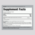 Supplement Facts panel showing details for Maca 4800 mg with 150 capsules.