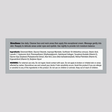 Collagen & Placenta Cream, 4 oz (113 g) Jar