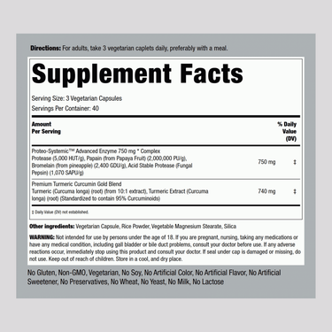 Proteolytic Enzymes, 120 Vegetarian Capsules