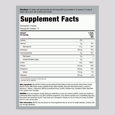 MuscleFit Protein Powder (Creamy Strawberry Shortcake Trifle), 2 lb (908 g) Bottle