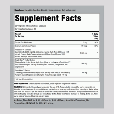 Prostate Support Supplement for Men | 66 Capsules | Saw Palmetto Complex | Laboratory Tested | By ProstaFit
