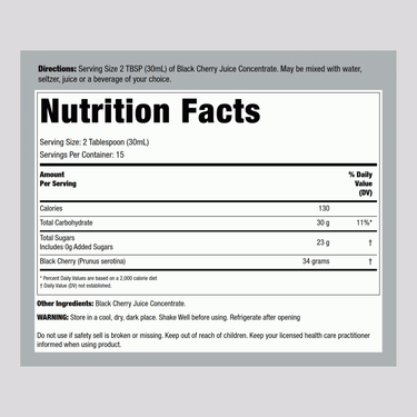 Black Cherry Concentrate, 16 fl oz (473 mL) Bottle