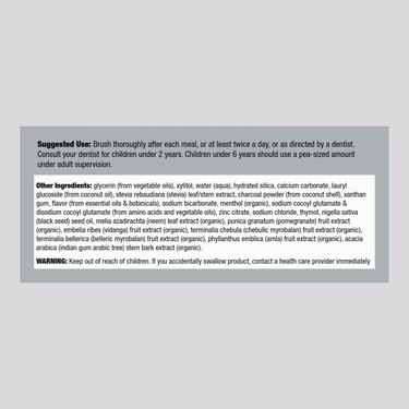 Whitening Antiplaque Charocal + Black Seed Oil Toothpaste (Mint), 4.0 OZ (113 g) Tube