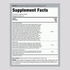 Supplement Facts panel for Super Fruits and Veggies 120 Capsules.