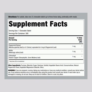 Chlorophyll | 300 Tablets