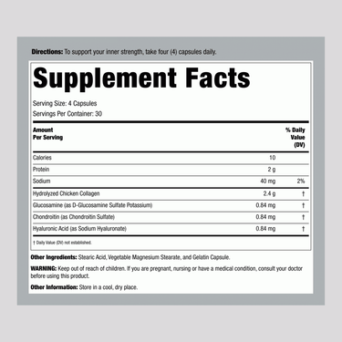 Joint Complex Collagen Type 2 + Hyaluronic Acid, 120 Capsules