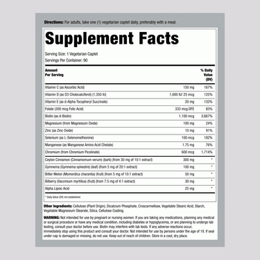 Blood Sugar Formula, 90 Vegetarian Caplets