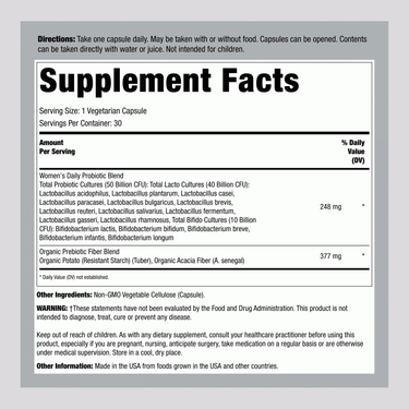 Dr. Formulated Probiotics Once Daily Women's, 50 Billion CFU, 30 Vegetarian Capsules