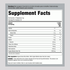 Supplement Facts for Green Matcha Green Tea Energy Blend.