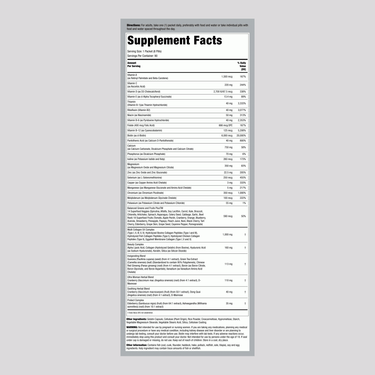 Image of Supplement Facts panel for LN Pink Pack designed for women with detailed ingredient and nutritional information.