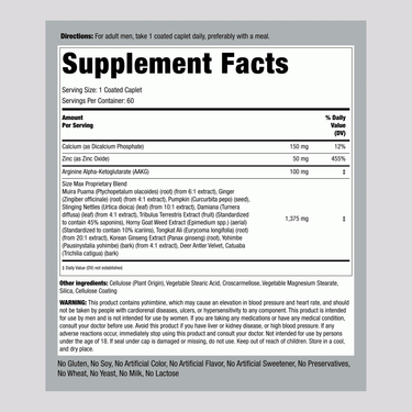 Size Max, 60 Coated Caplets