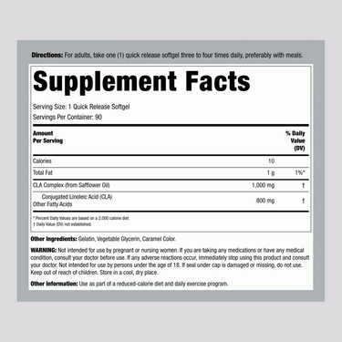 CLA 1000, 1000 mg, 90 Softgels