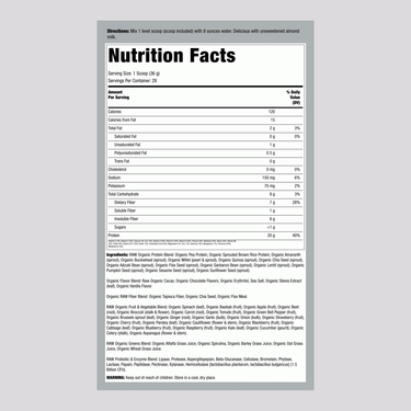 Raw Organic Meal Powder (Chocolate), 35.9 oz (1017 g) Bottle