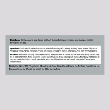 Vitamin E Natural Skin Oil, 5000 IU, 4 fl oz (118 mL) Bottle