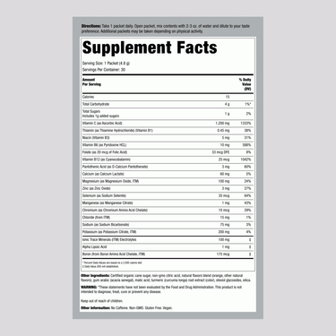 Power Pak Vitamin C Powder (Orange Blast), 1200 mg, 30 Packets