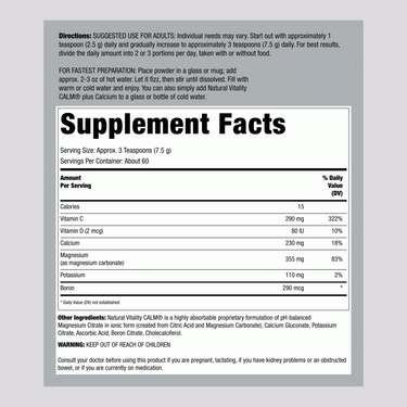 CALM plus Calcium Powder Unflavored, 16 oz (453 g)