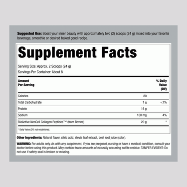 Grassfed Collagen Peptides Berry Lemon Flavor, 6.7 oz (190 g) Powder