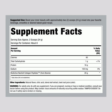 Grassfed Collagen Peptides Berry Lemon Flavor, 6.7 oz (190 g) Powder