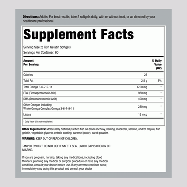 Norwegian Gold Critical Omega, 120 Fish Gelatin Softgels