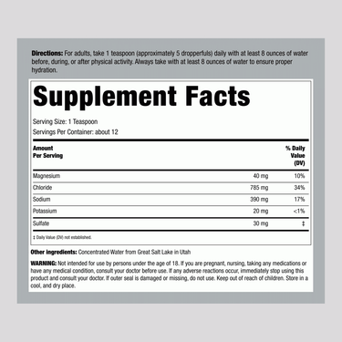 Electrolyte Hydration Drops, 4 fl oz (118 mL) Dropper Bottle