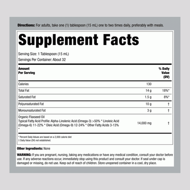 Total Omega 3-6-9 Vegan (Organic), 16 fl oz (473 mL) Bottle