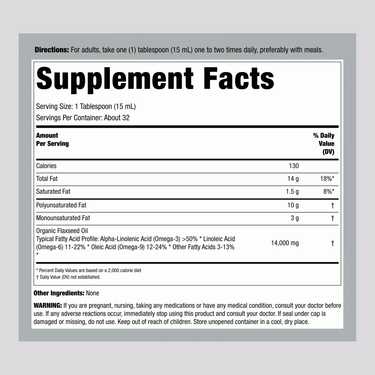 Total Omega 3-6-9 Vegan (Organic), 16 fl oz (473 mL) Bottle