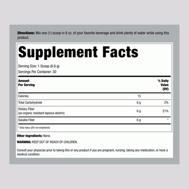 Completely Clear Organic Prebiotic Fiber, 7 oz (198 g) Powder