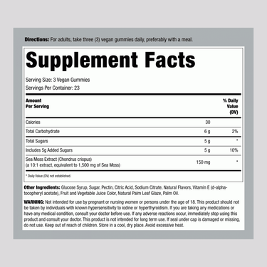 Sea Moss (Strawberry Blueberry), 70 Vegan Gummies
