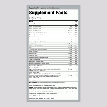 Certified Women's + Real Food Nutrients Multi, 120 Vegetarian Capsules