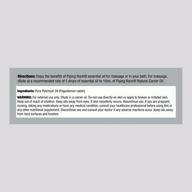 Patchouli Pure Essential Oil, 1/2 fl oz (15 mL) Dropper Bottle