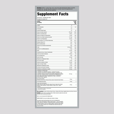 Kid’s One Multi + Real Food Nutrients Fruit Punch, 90 Chewable Vegan Tablets