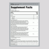 This image shows the Supplement Facts panel for LN Greens & Fruits Plus Organic 9.5 oz.