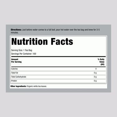 White Tea (Organic), 100 Tea Bags